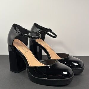 Journey Collection Black Platform Mary Jane Pumps SZ 8 Retro Mod Y2K 90’s